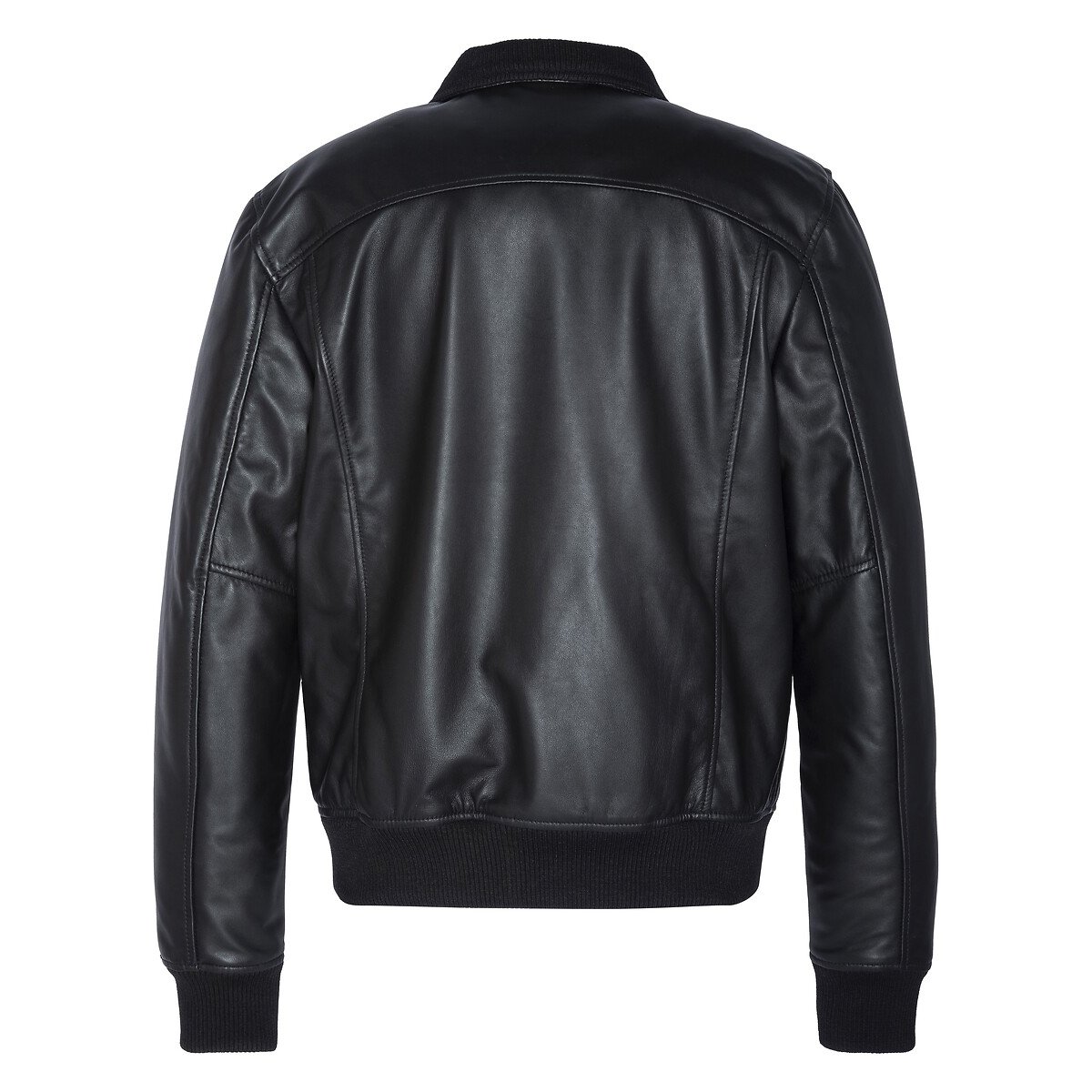 Leather High Neck Jacket black, SCHOTT