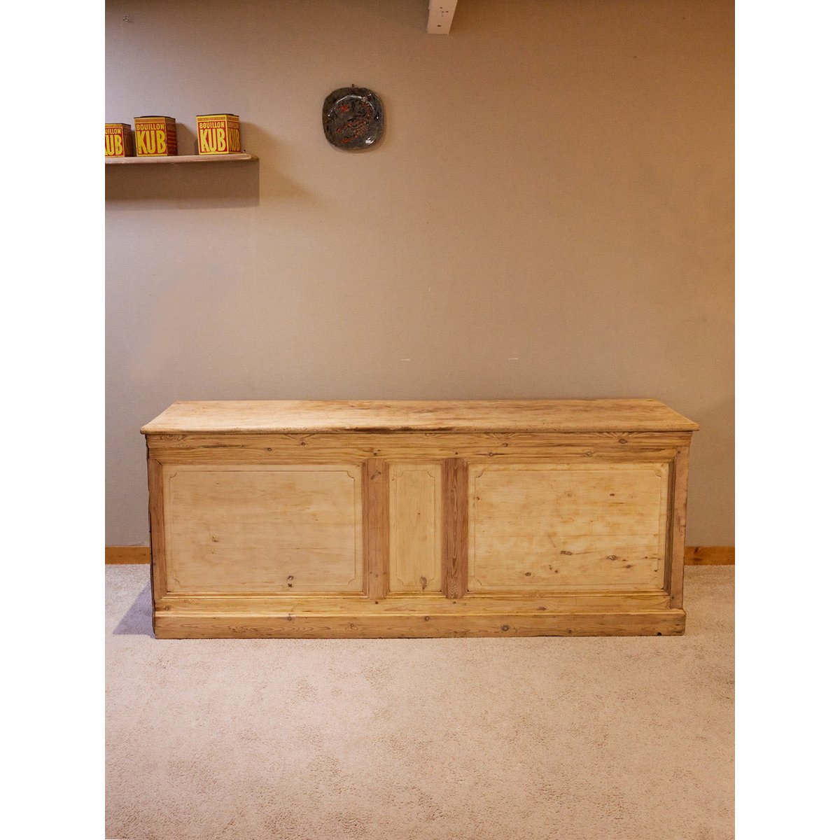 Comptoir en bois poncé Fernand N°452 - Bon état bois clair, DEBONGOUT