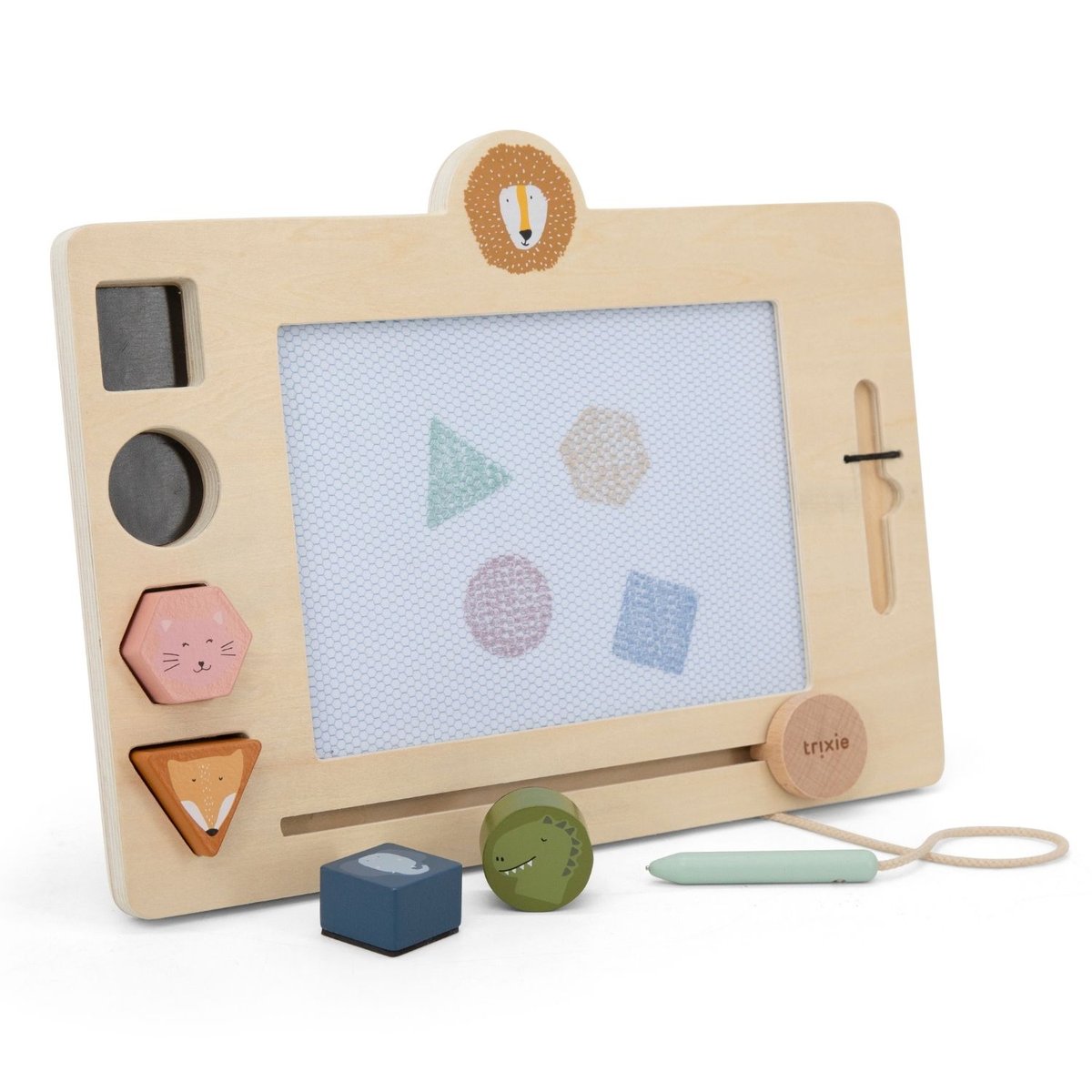 Tableau à dessin beige, bleu, vert, TRIXIE