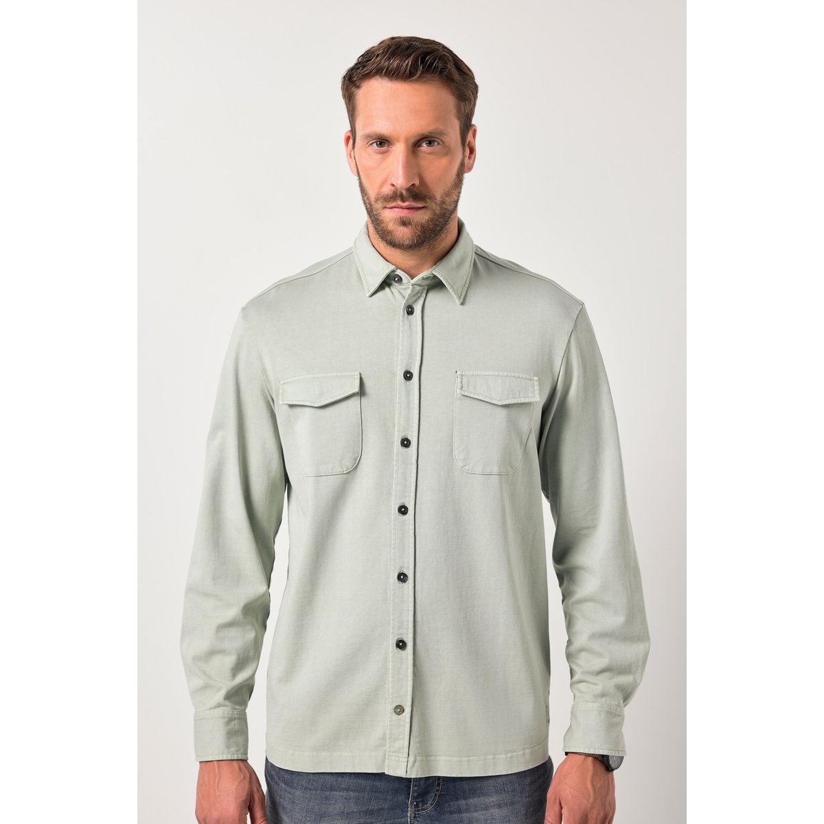 Chemise en jersey esprit vintage roseau, JP1880