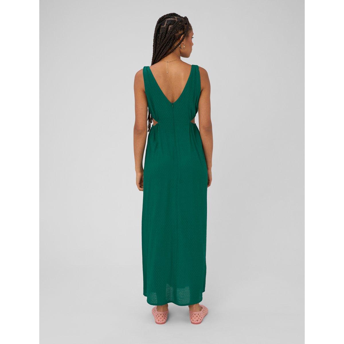 Robe longue col v vert, BZB