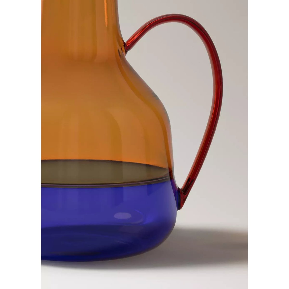 Carafe en verre bicolore orange, MANGO HOME