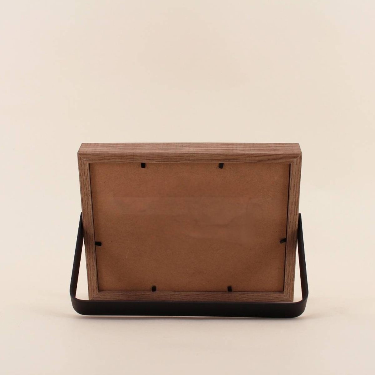 Cadre photo pied métal 10x15 cm marron, ORNAMI