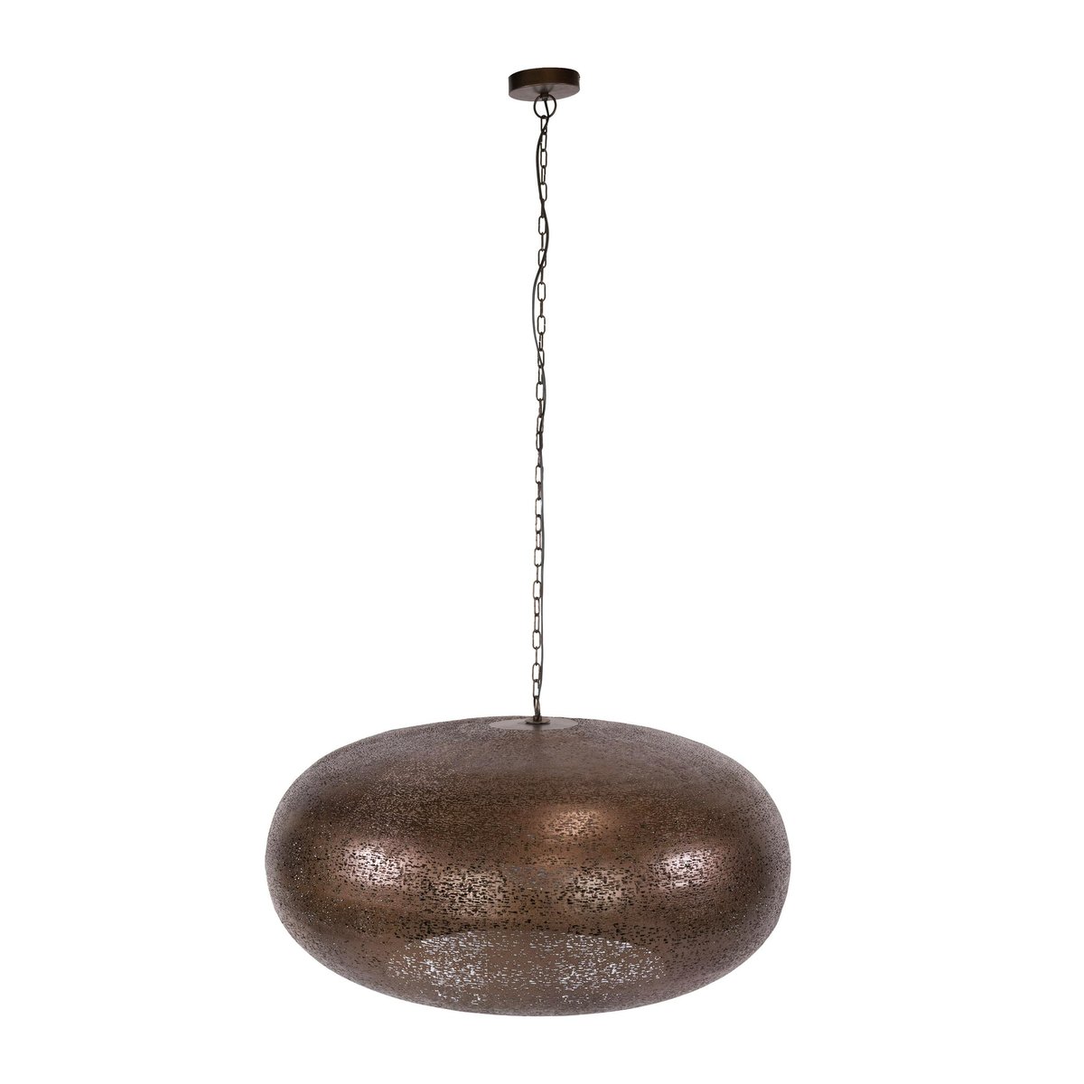 Suspension XL vintage effet cuivre forme soucoupe Ø90 RALF cuivre, PIER IMPORT