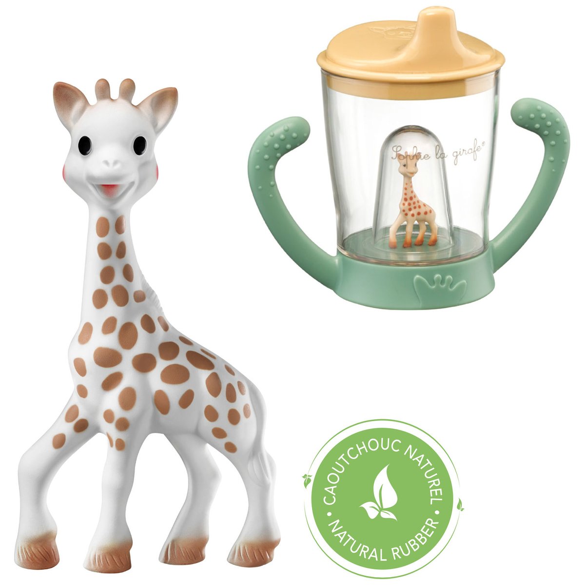 Coffret Sophie la girafe et tasse anti-fuite multicolore, SOPHIE LA GIRAFE