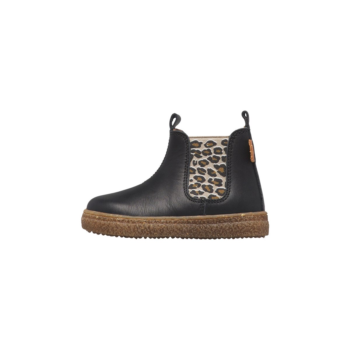 Chaussures premiers pas en cuir FIGUS noir-marron, NATURINO
