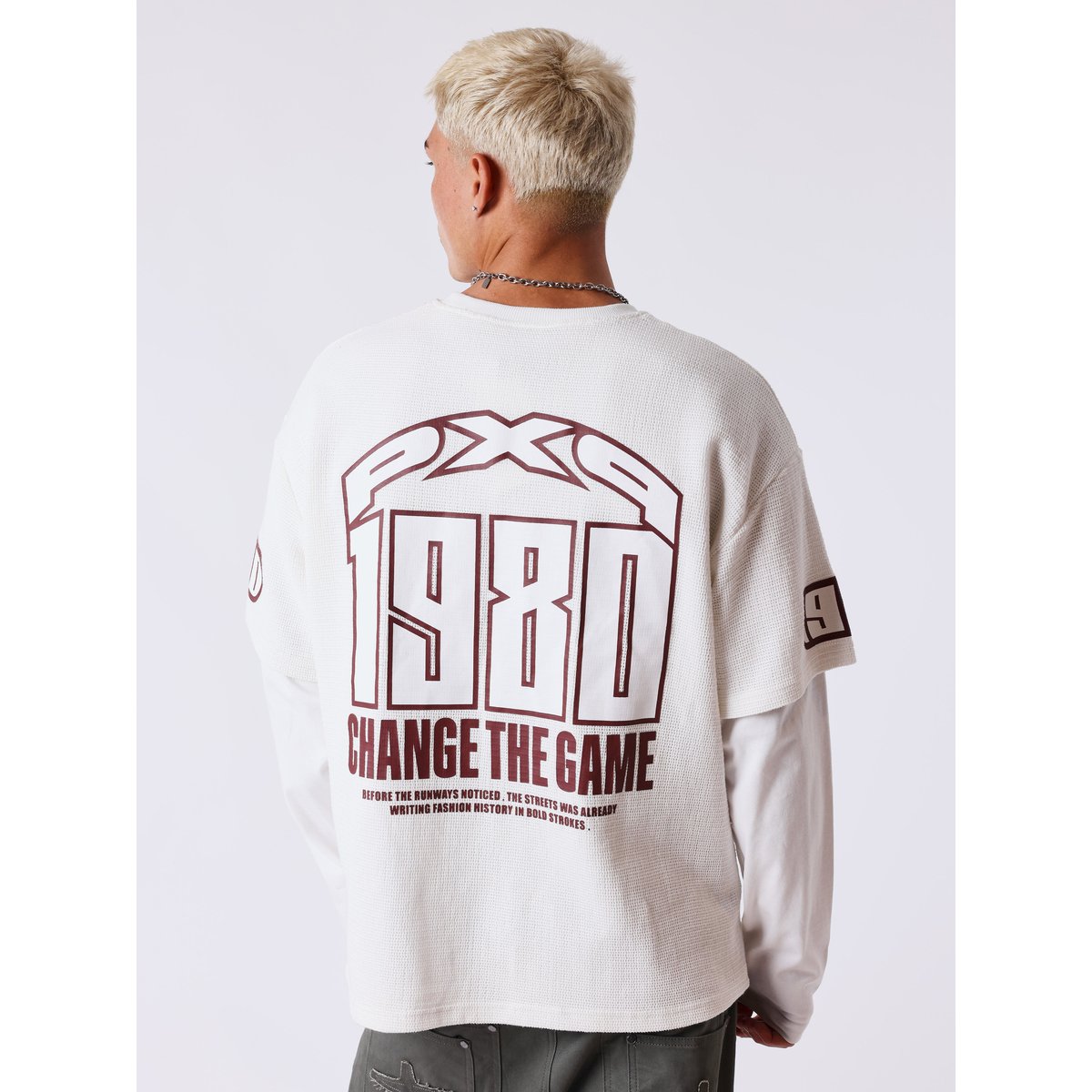T-shirt effet superposé Matchday blanc, PROJECT X