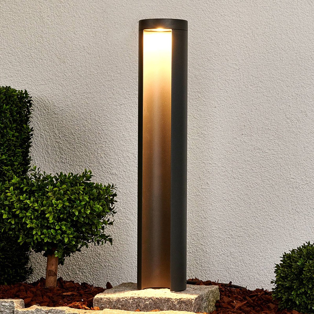 Luminaire extérieur en aluminium moderneLED gris graphite, blanc, LUCANDE
