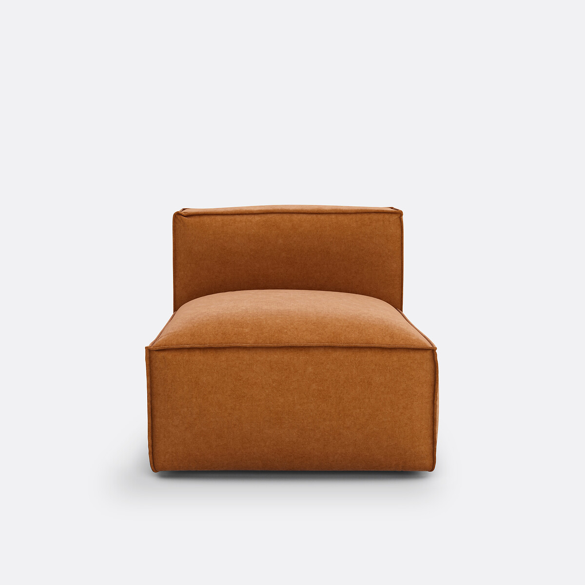 Elément chauffeuse pour canapé modulable, en velours texturé, SEVEN  ocre, LA REDOUTE INTERIEURS