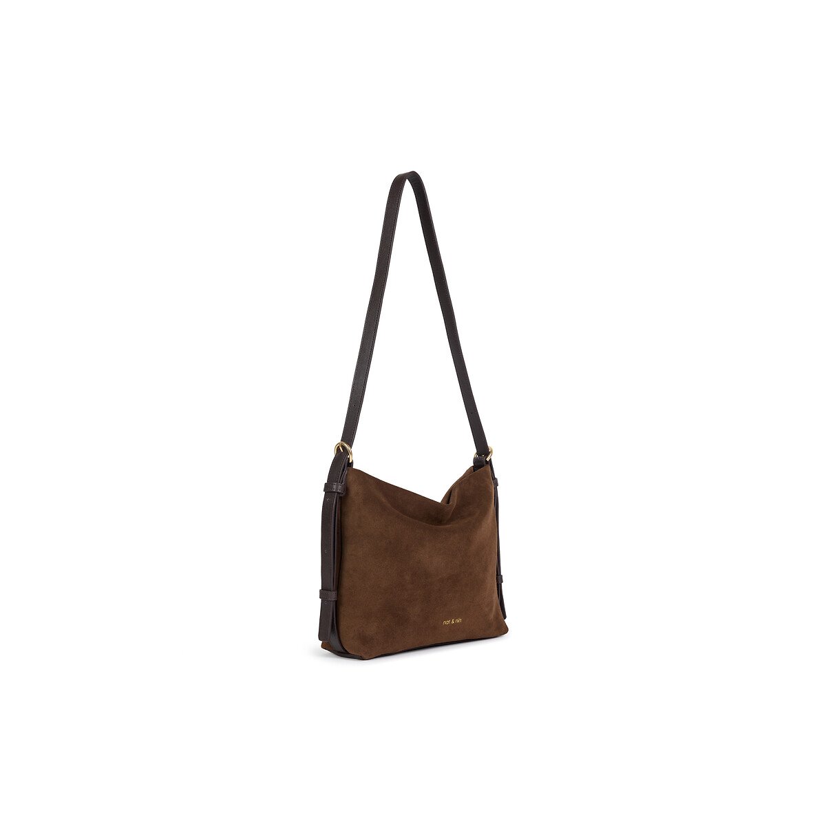 Mini Moreen Suede Shoulder Bag ebony, NAT & NIN