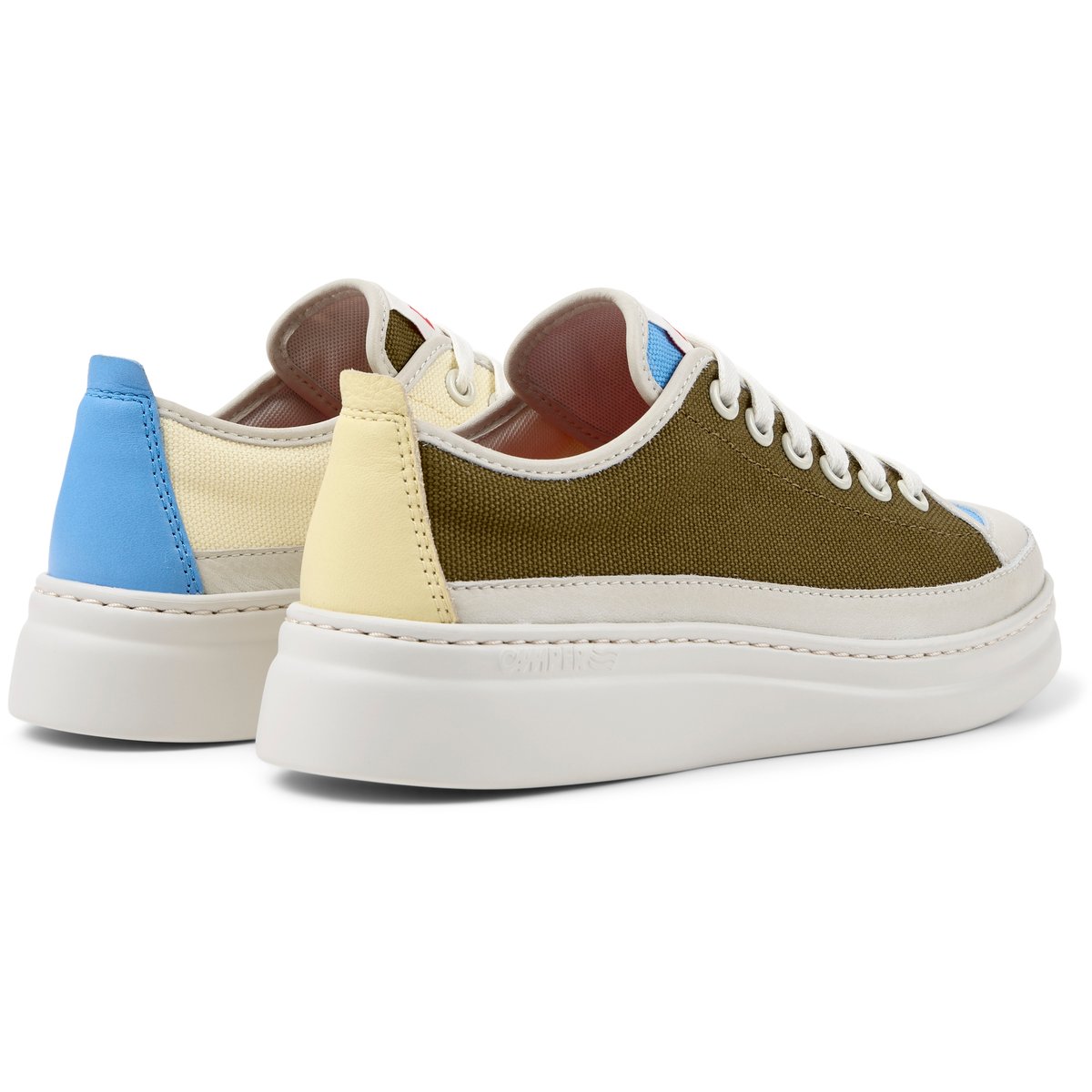 Baskets Cuir G3D RUNNER UP TWINS blanc bleu, CAMPER