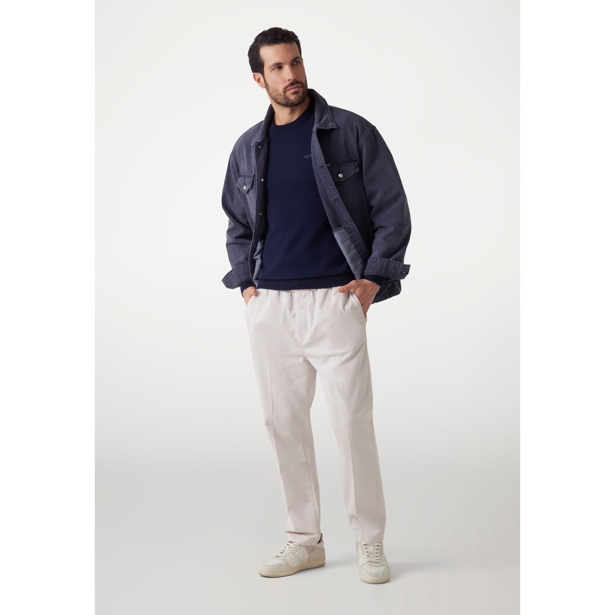 Veste Imprimé Logo bleu, GUESS