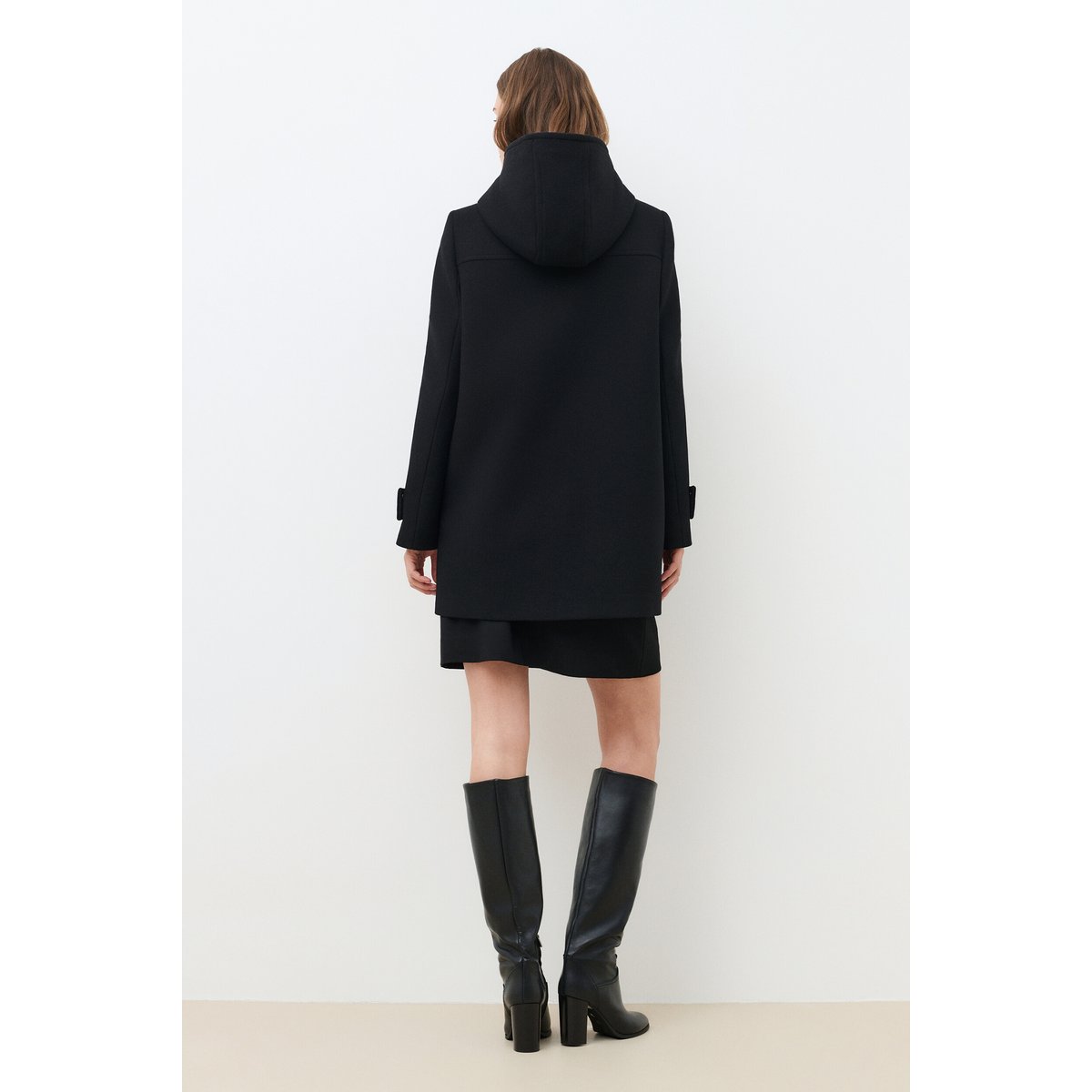 Manteau court évasé GUIMOTIN noir, CAROLL