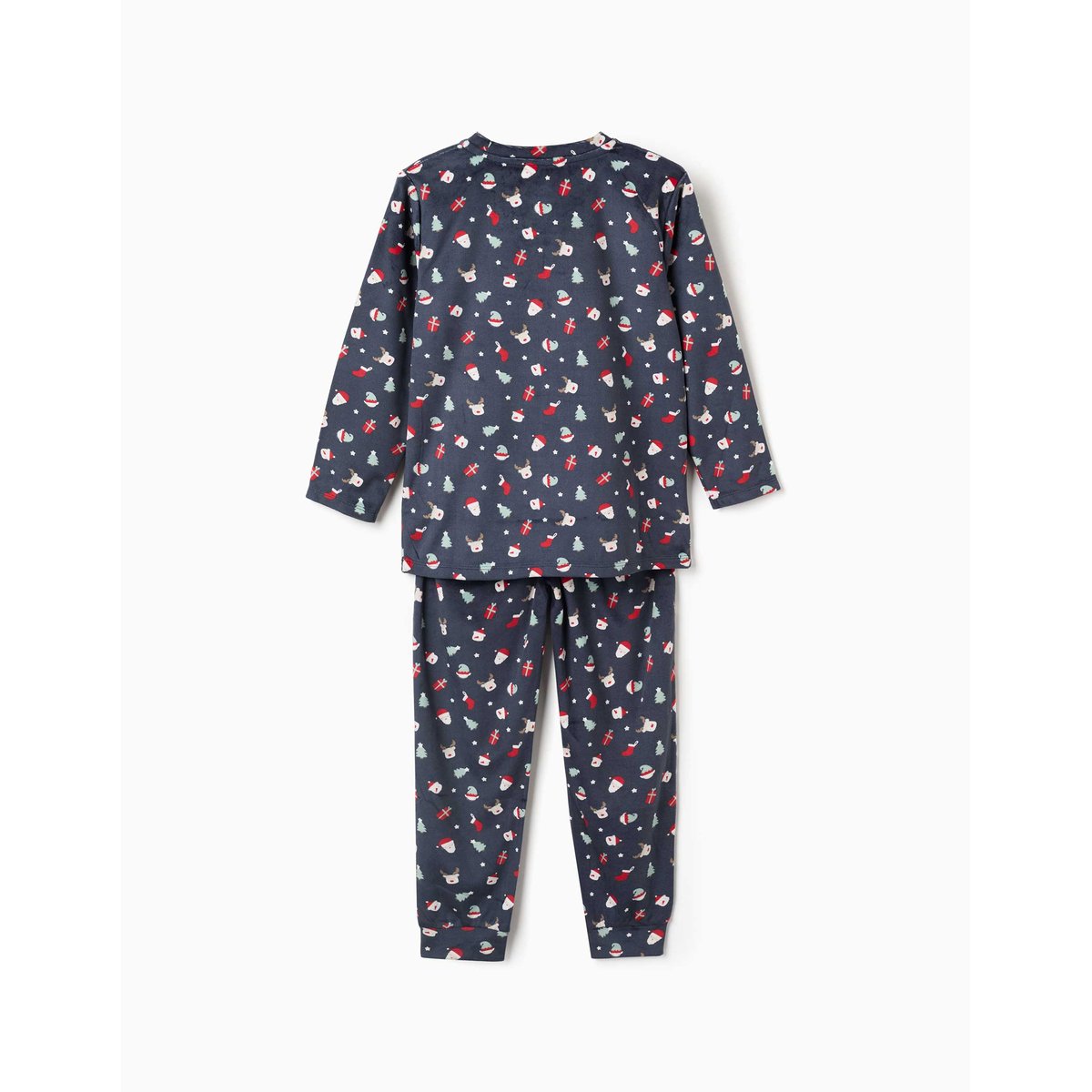 Pyjama + chaussettes antidérapantes avec motif de Noël bleu foncé, ZIPPY