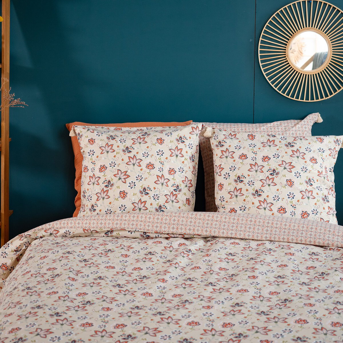 Parure housse de couette coton, denia imprime, C DESIGN HOME TEXTILE