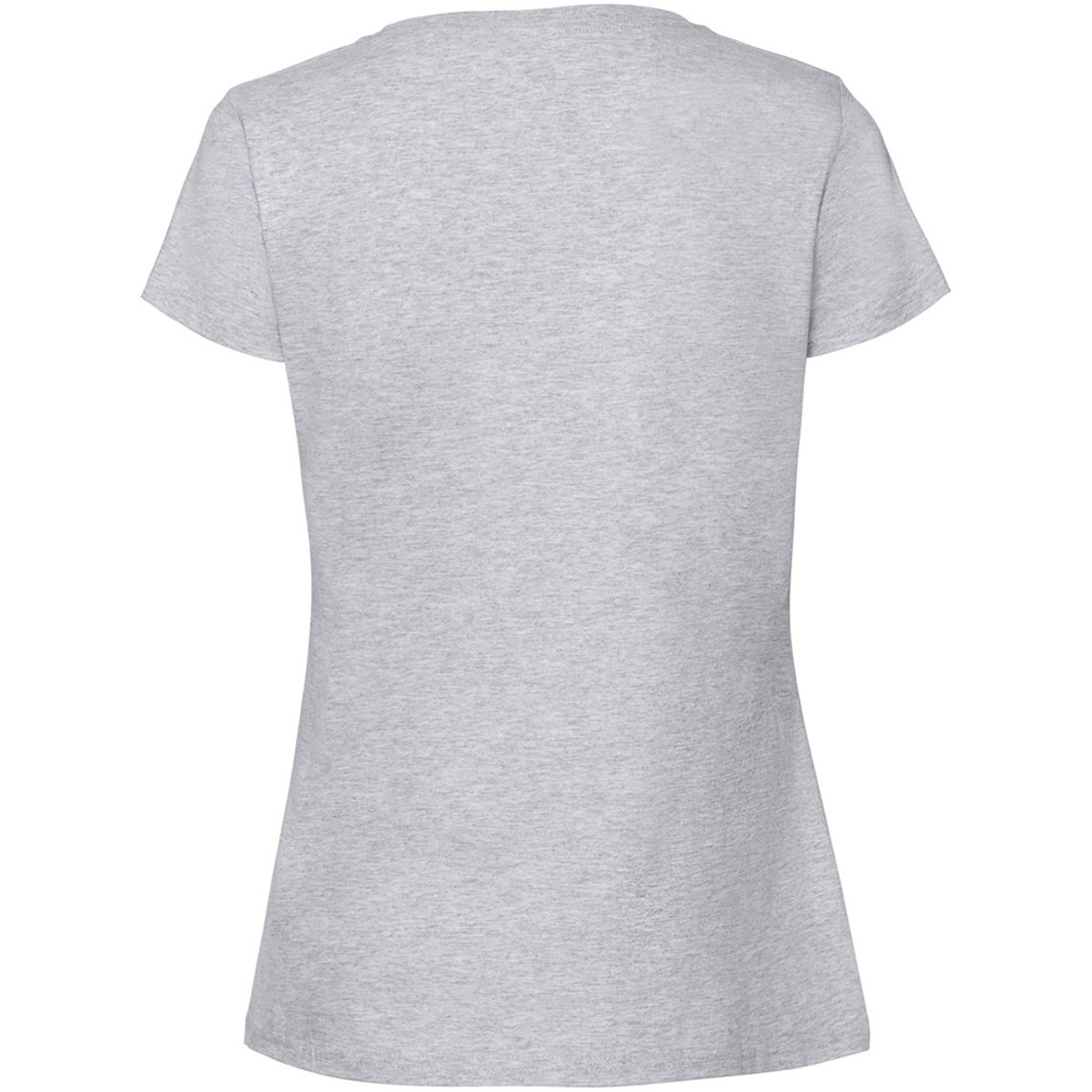 T-shirt uni manches courtes gris clair, FRUIT OF THE LOOM