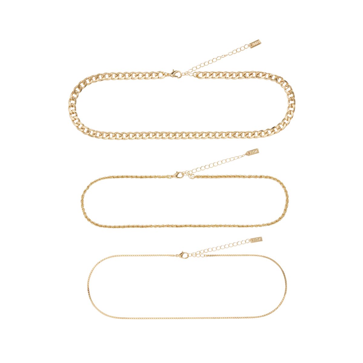 Collier chaîne à trois couches doré, NEXT