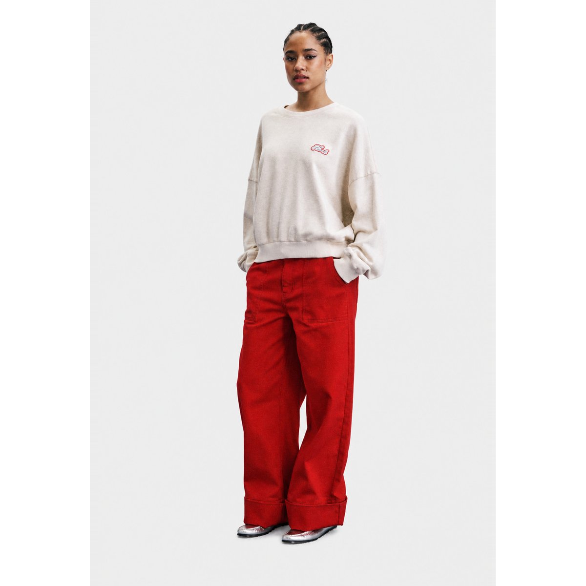 Sweatshirt Tame en coton TAME beige crème, FRNCH