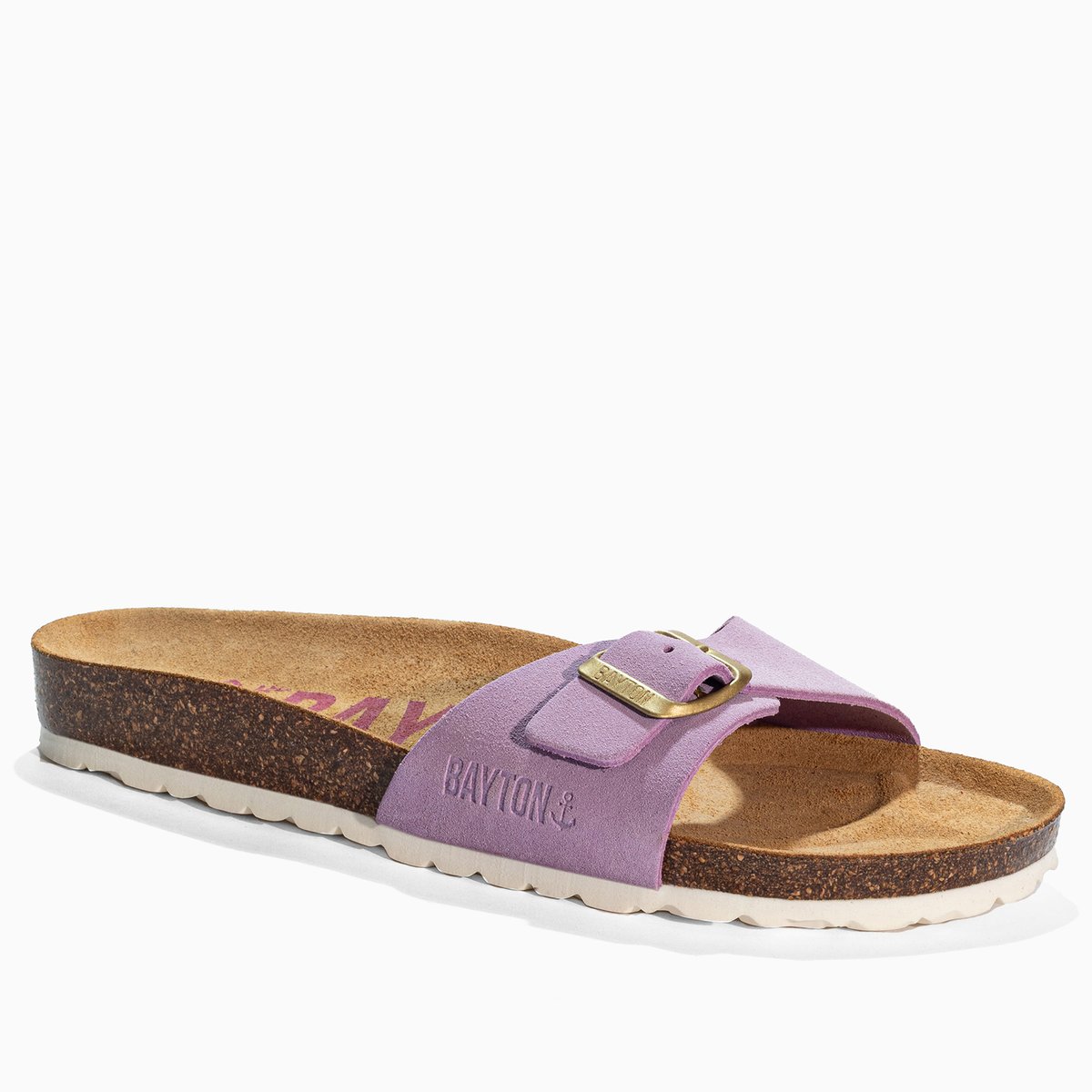 Sandales en cuir suédé ZEPHYR lila, BAYTON
