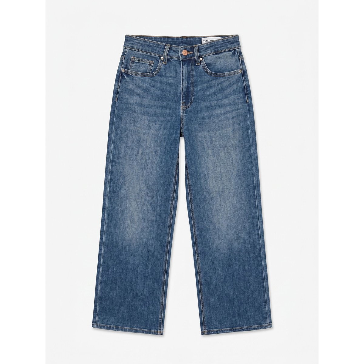 Jean À Coupe Large medium blue denim, VERO MODA