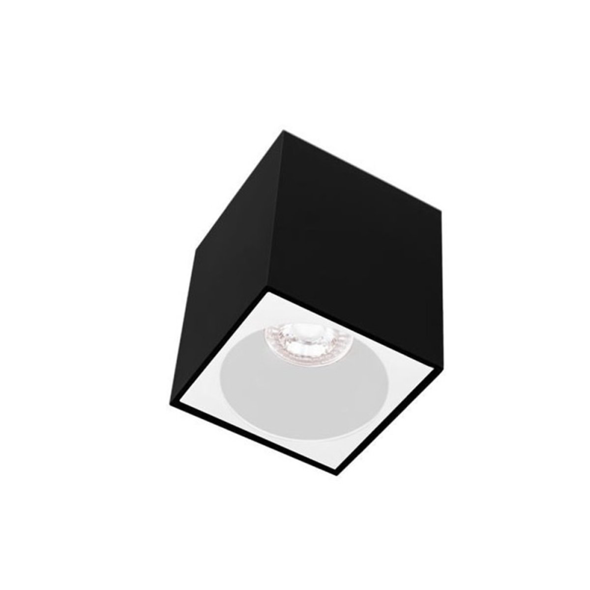 Spot Essentiel Cube Noir Intérieur Blanc noir, MILLUMINE