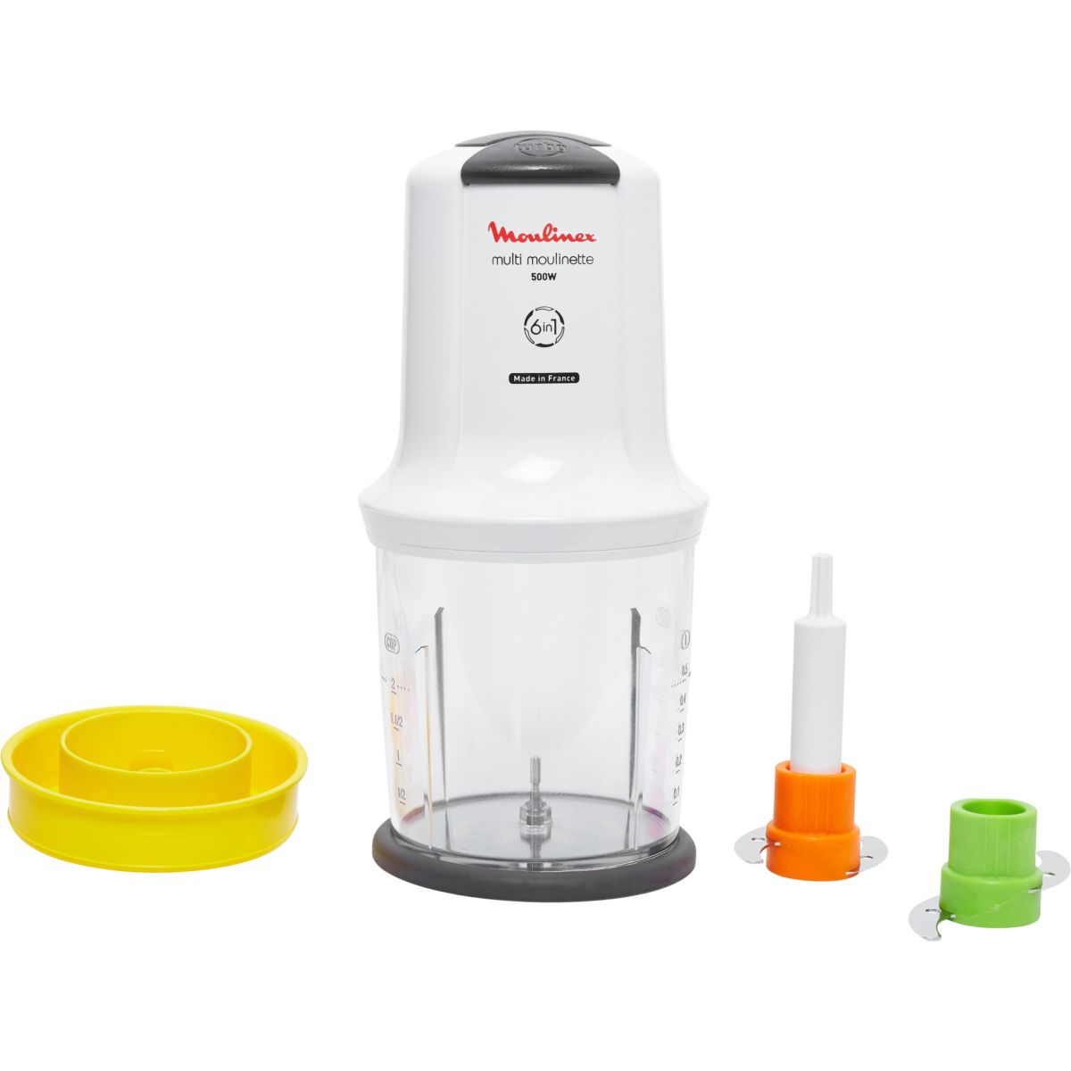 Hachoir MULTI-MOULINETTE 6 en 1 AT723110 couleur unique, MOULINEX