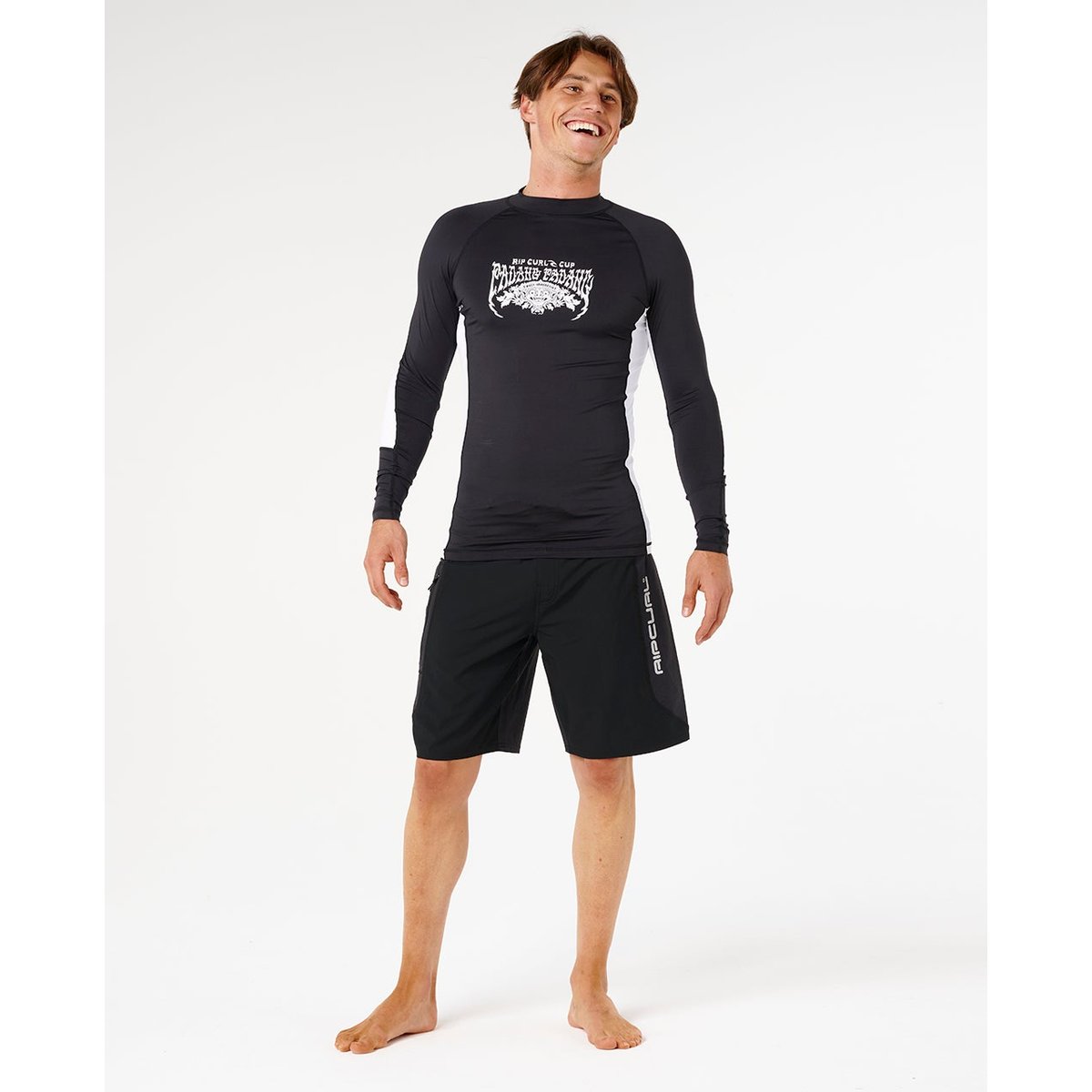 T-shirt anti-UV Padang Cup Perf manches longues black, RIP CURL