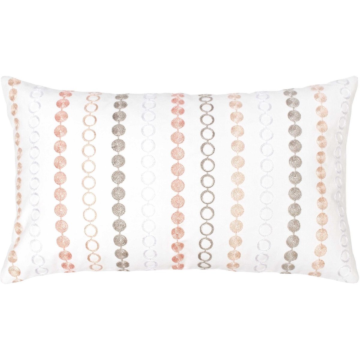Coussin déco brodé en polycoton imprimé, Stello blush, C DESIGN HOME TEXTILE
