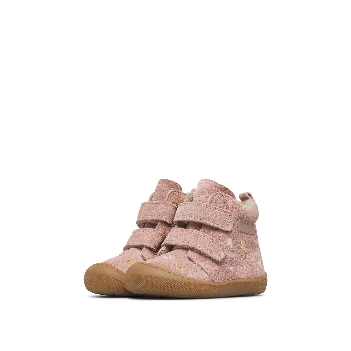 Bottines barefoot en daim BAREFOOT WIGGHI VL EMBR.MUSHROOM rose-rose clair, NATURINO