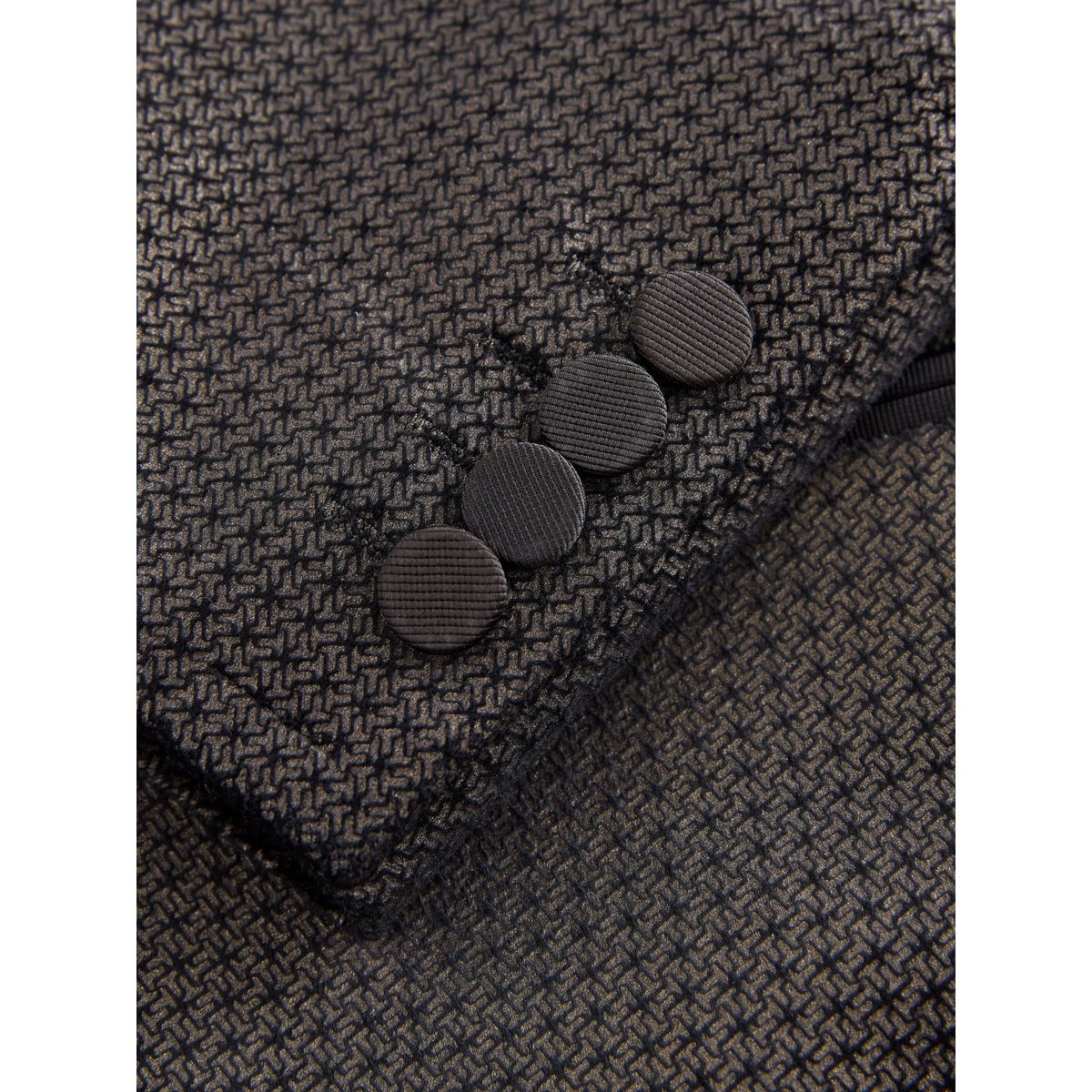 Blazer en velours à motif noir/doré, NEXT