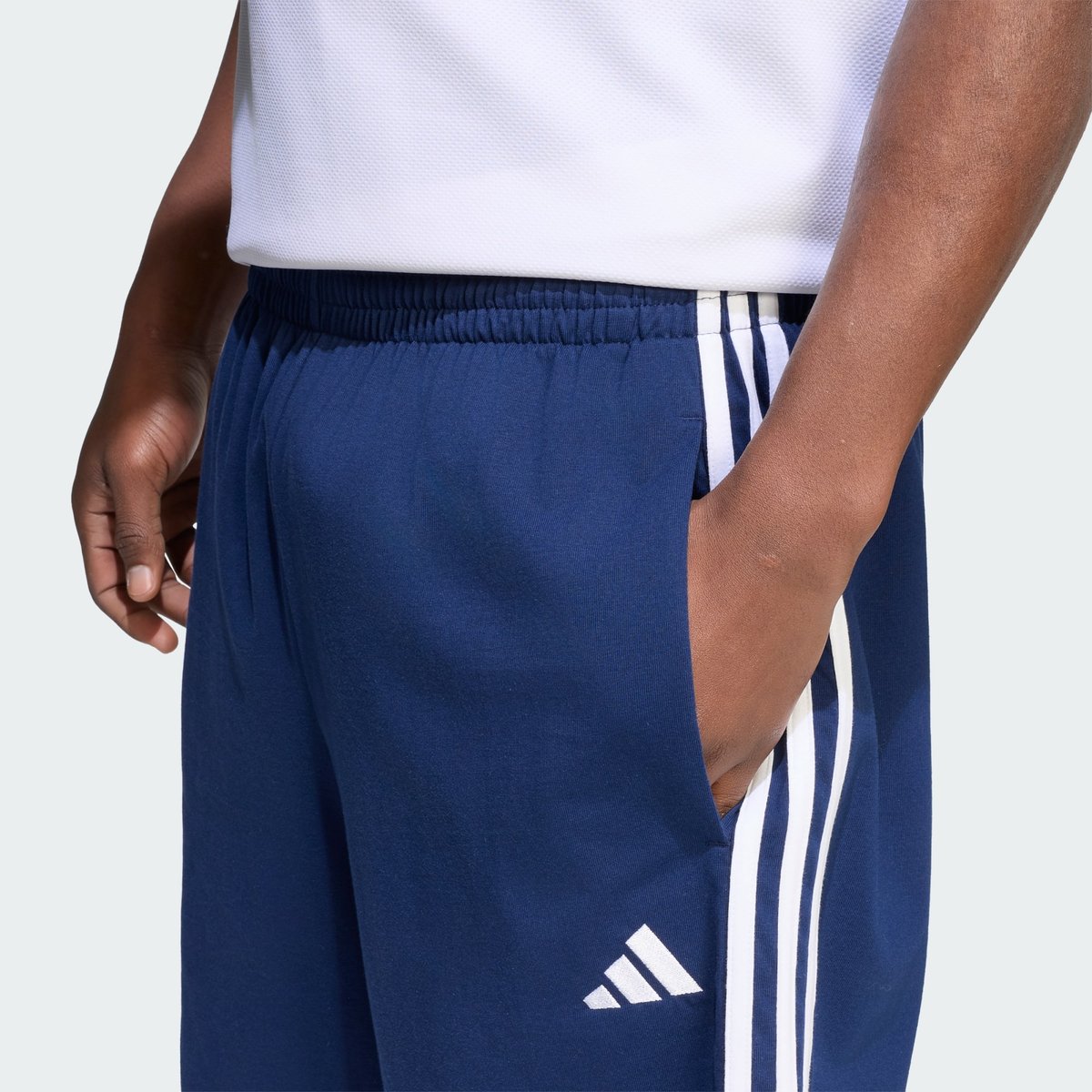 Short Jersey 3 Bandes Essentials Short Jersey 3 Bandes Essentials team navy blue 2 / white, ADIDAS SPORTSWEAR