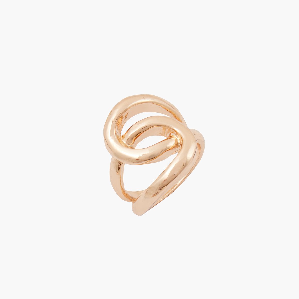 Grosse bague entremêlée dorée doré, BALABOOSTE