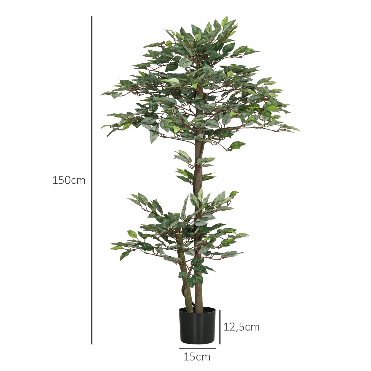 Plantes artificielles PE Vert vert, OUTSUNNY