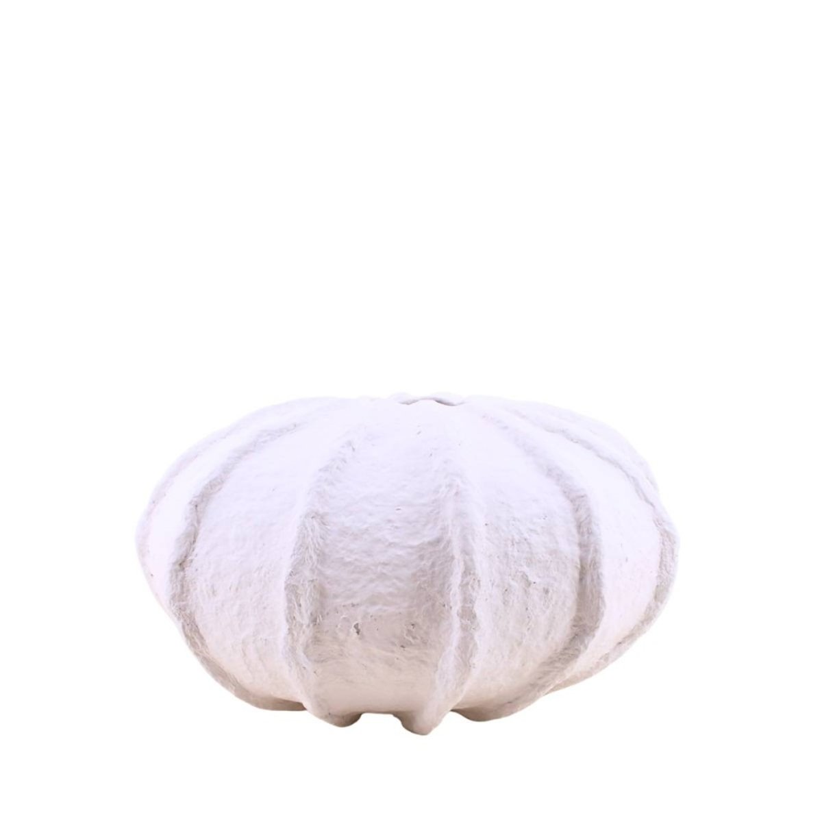 Vase boule en papier maché, H37cm blanc, ORNAMI