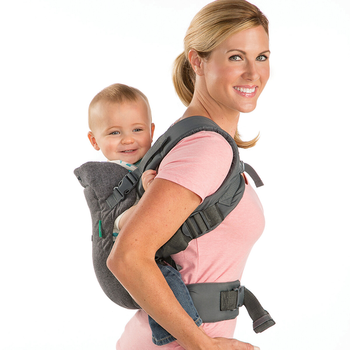 Porte bébé flip 4 en 1 gris/bleu, INFANTINO