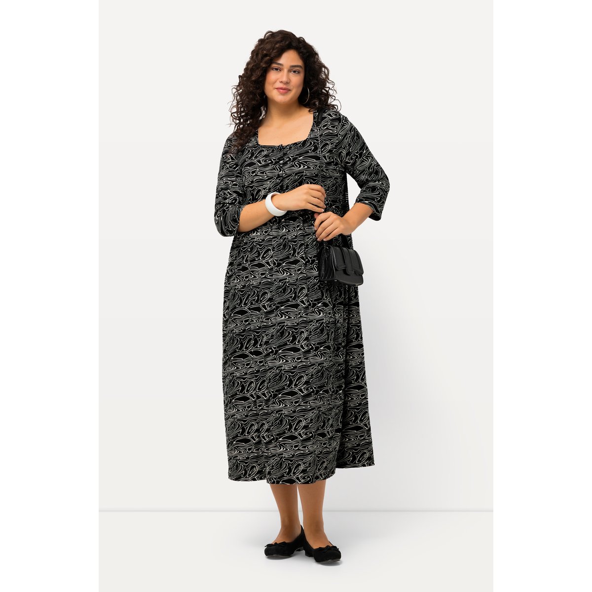 Robe en jersey noir, ULLA POPKEN