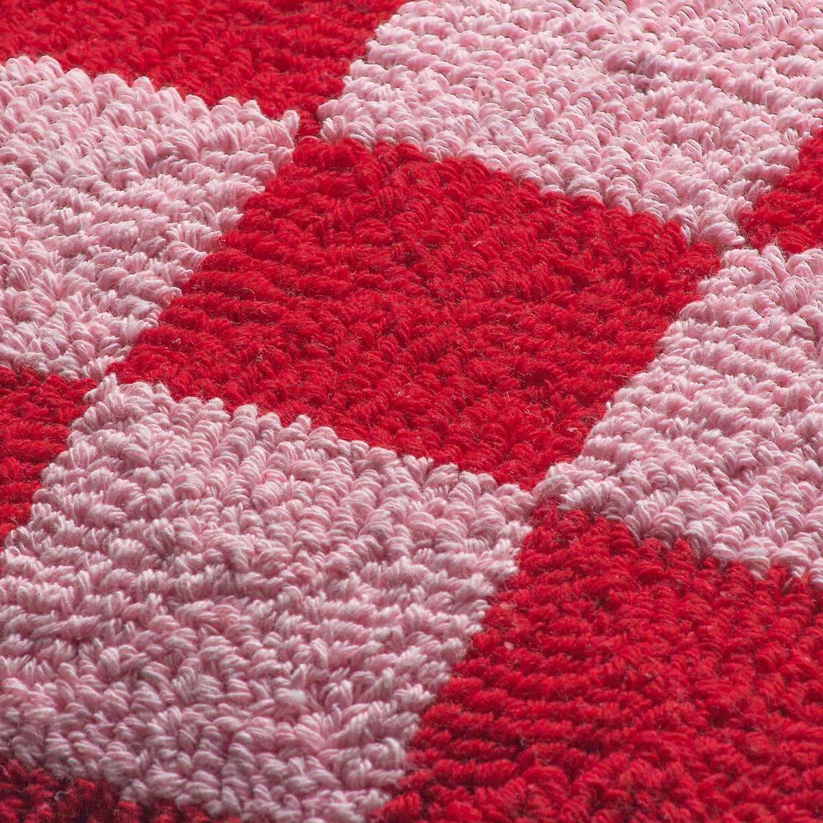 Check Knitted Cushion Filled Cushion 45x45cm red/pink, HEYA HOME