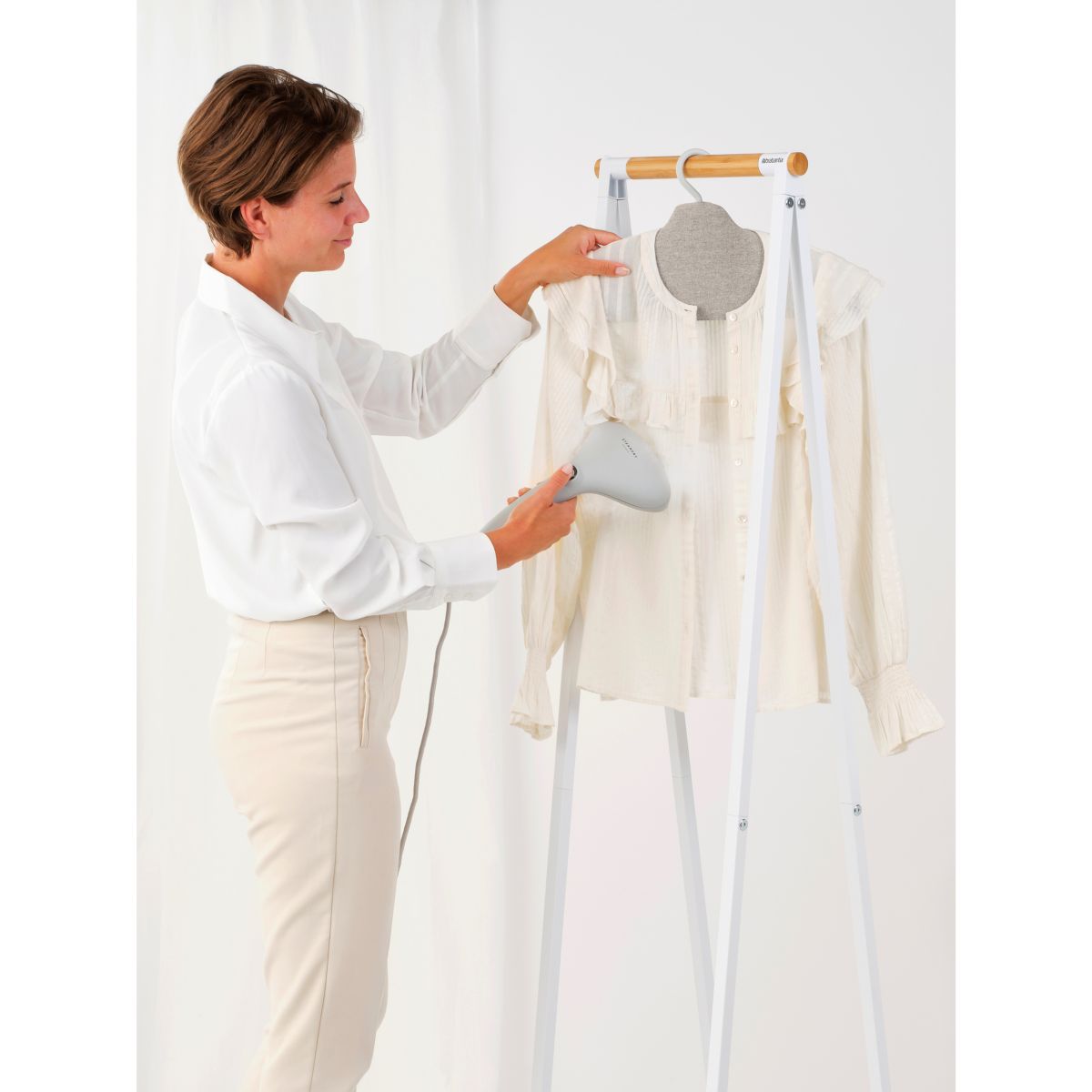Cintres Cintre pour défroisseur Grey couleur unique, BRABANTIA