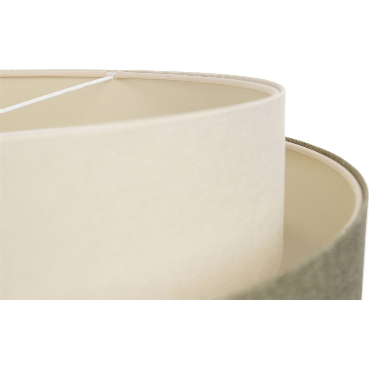 Suspension en tissu et rotin, BOHO ELEGANT beige crème et rotin naturel, BPS KONCEPT