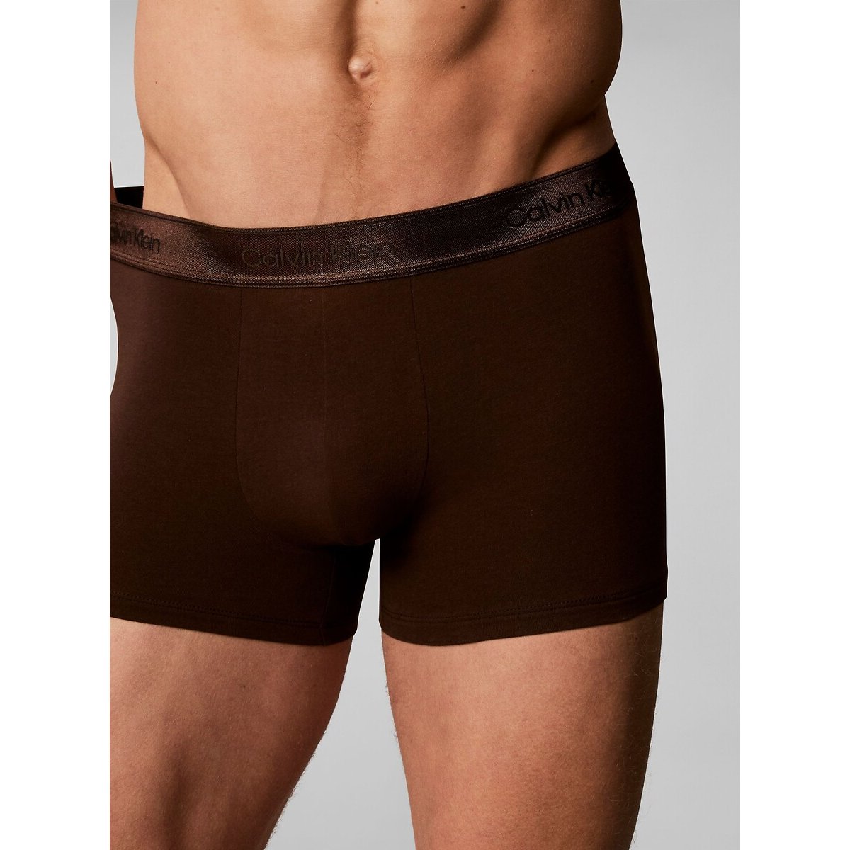 Lot de 3 caleçons, Icon Cotton Stretch noir + marron + beige, CALVIN KLEIN UNDERWEAR