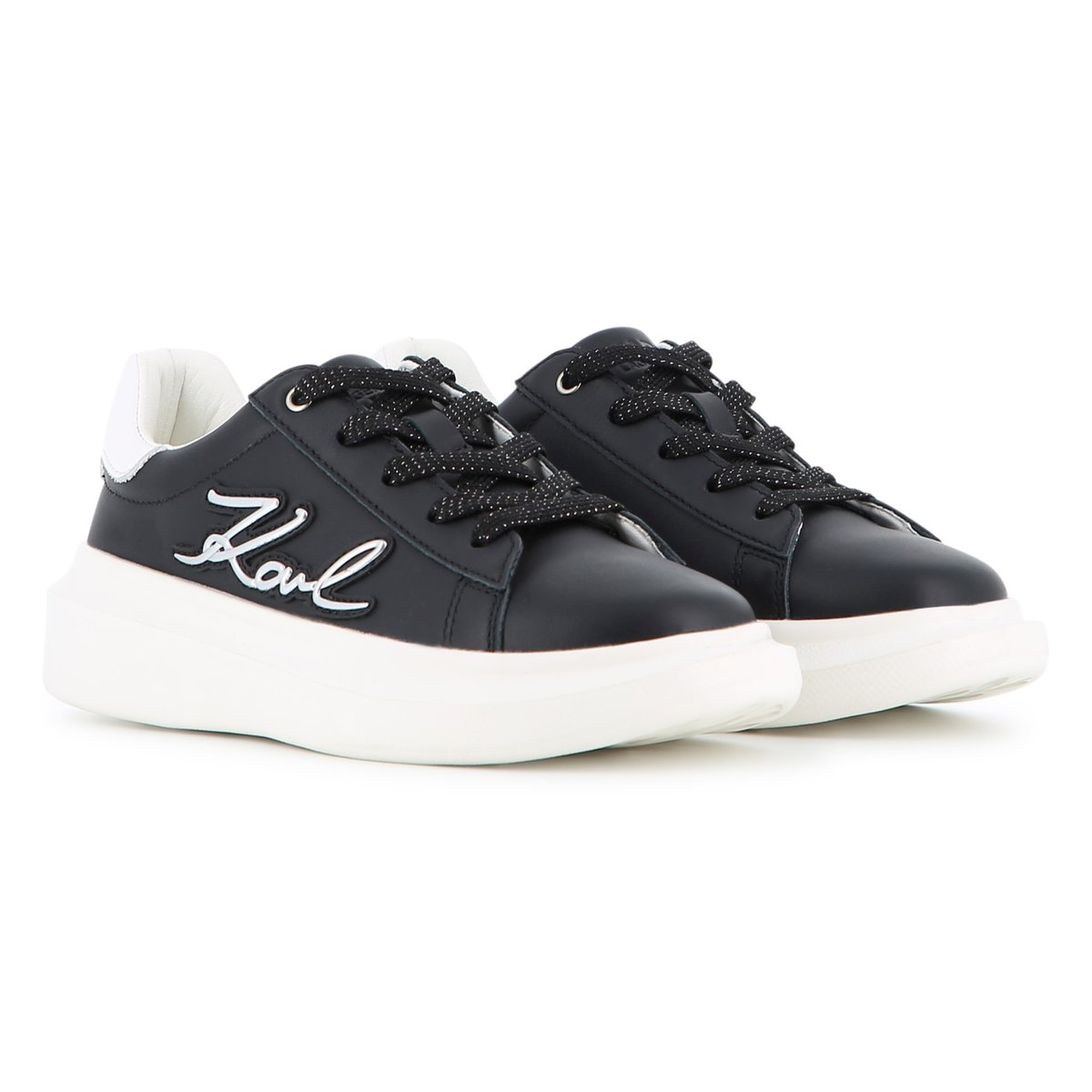 Baskets basse à lacets black, KARL LAGERFELD KIDS