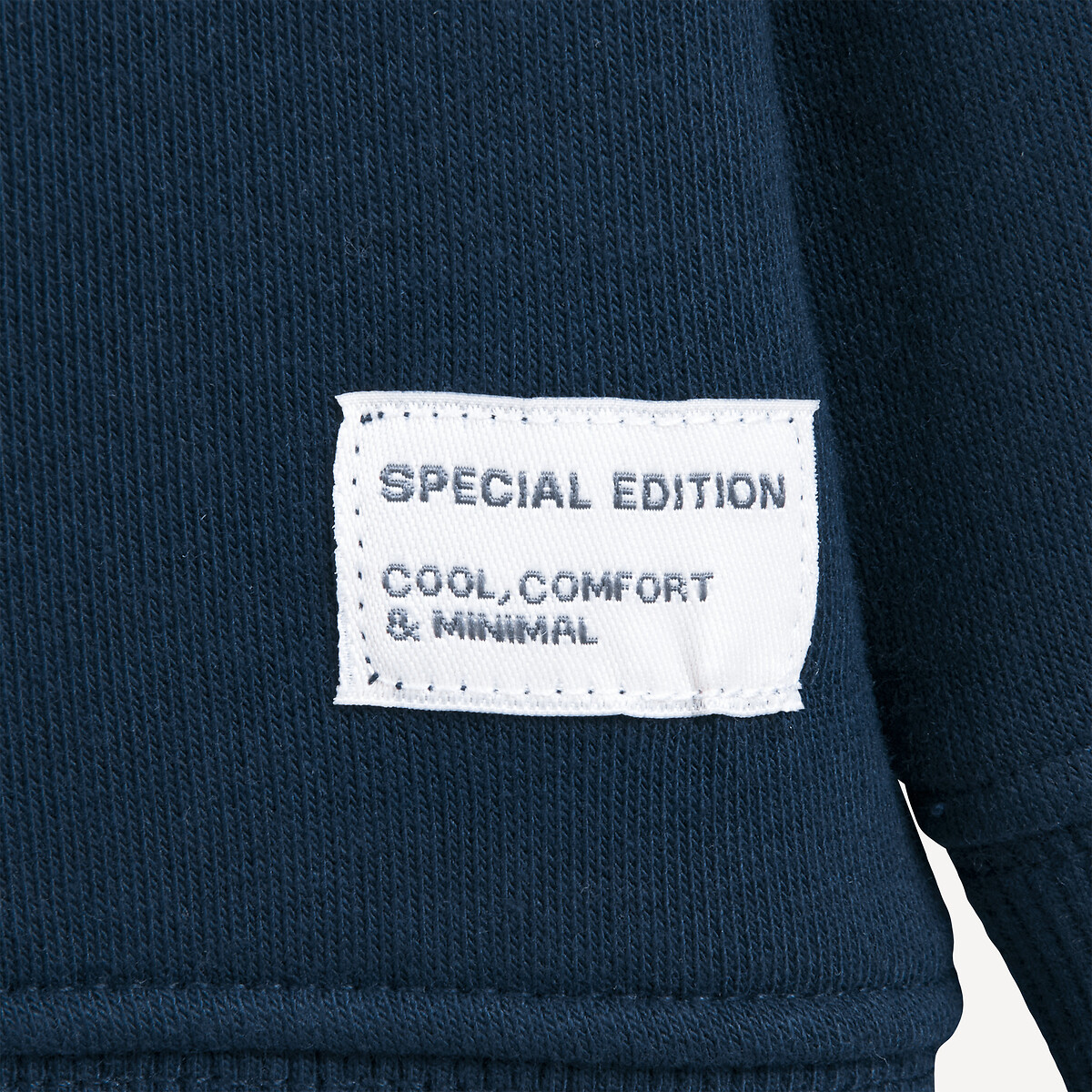 Sweat zippé à capuche, en molleton bleu marine, LA REDOUTE COLLECTIONS