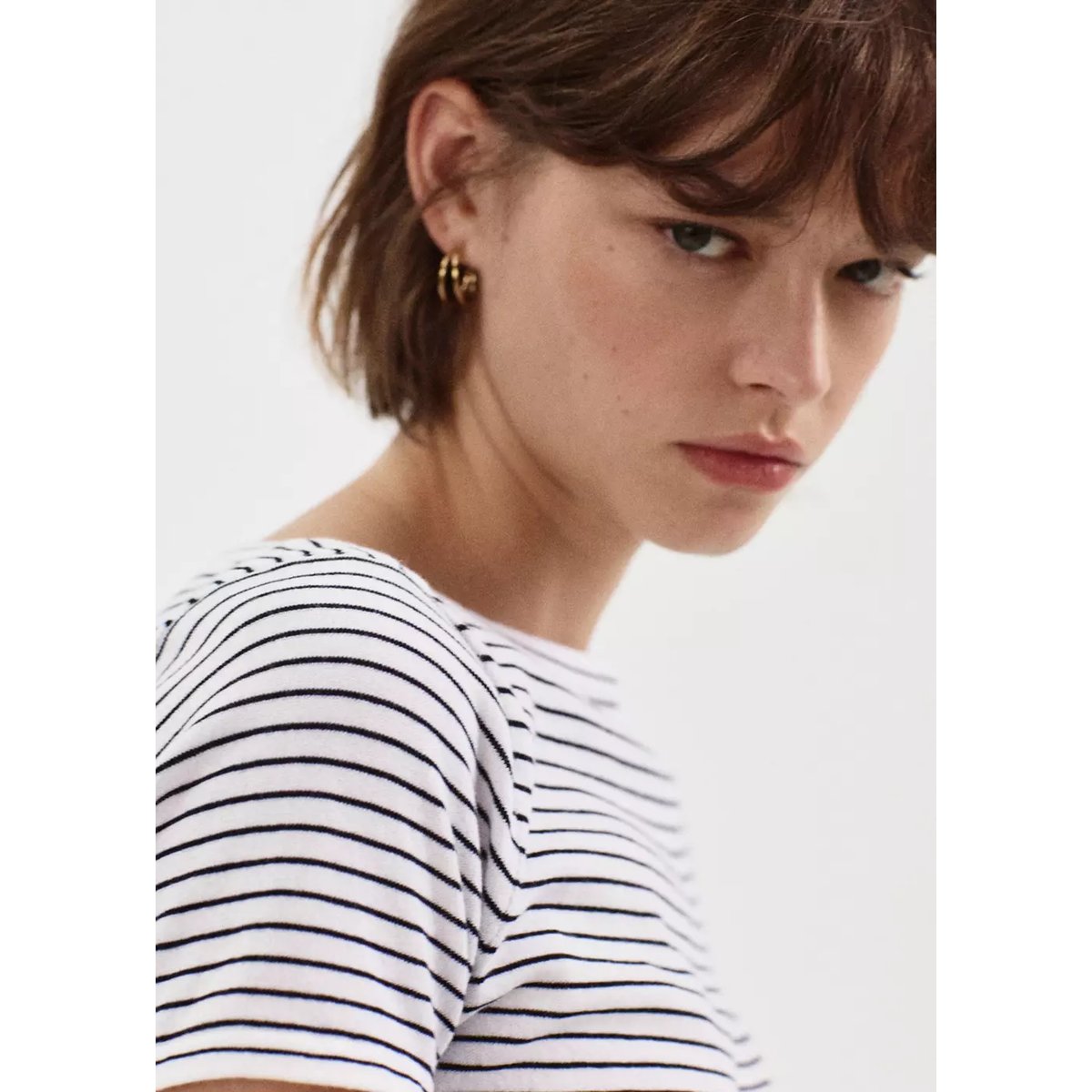 Pull-over maille fine manches courtes bleu marine, MANGO