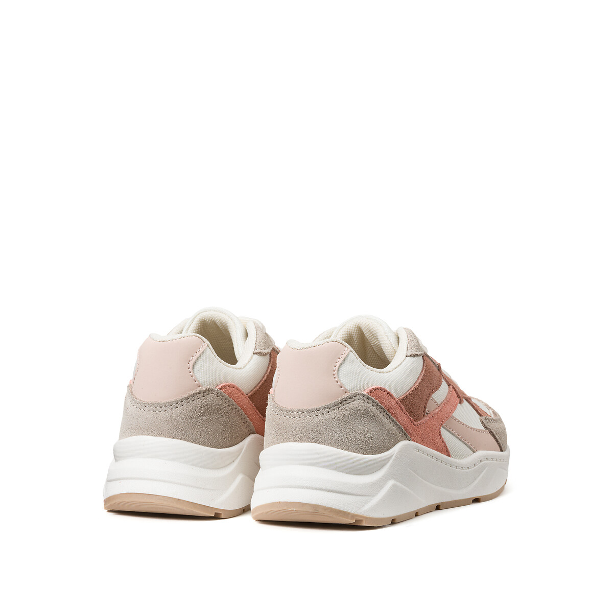 Baskets à lacets ecru/rose, LA REDOUTE COLLECTIONS