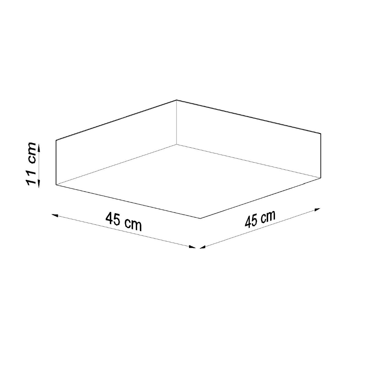 Plafonnier PVC Gris E27 3 Horus gris, EDEN