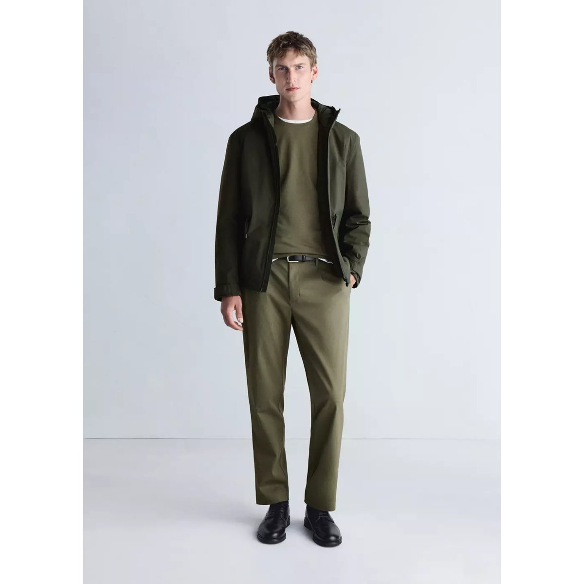 Veste compactable imperméable avec garnissage Thermore® vert foncé, MANGO MAN