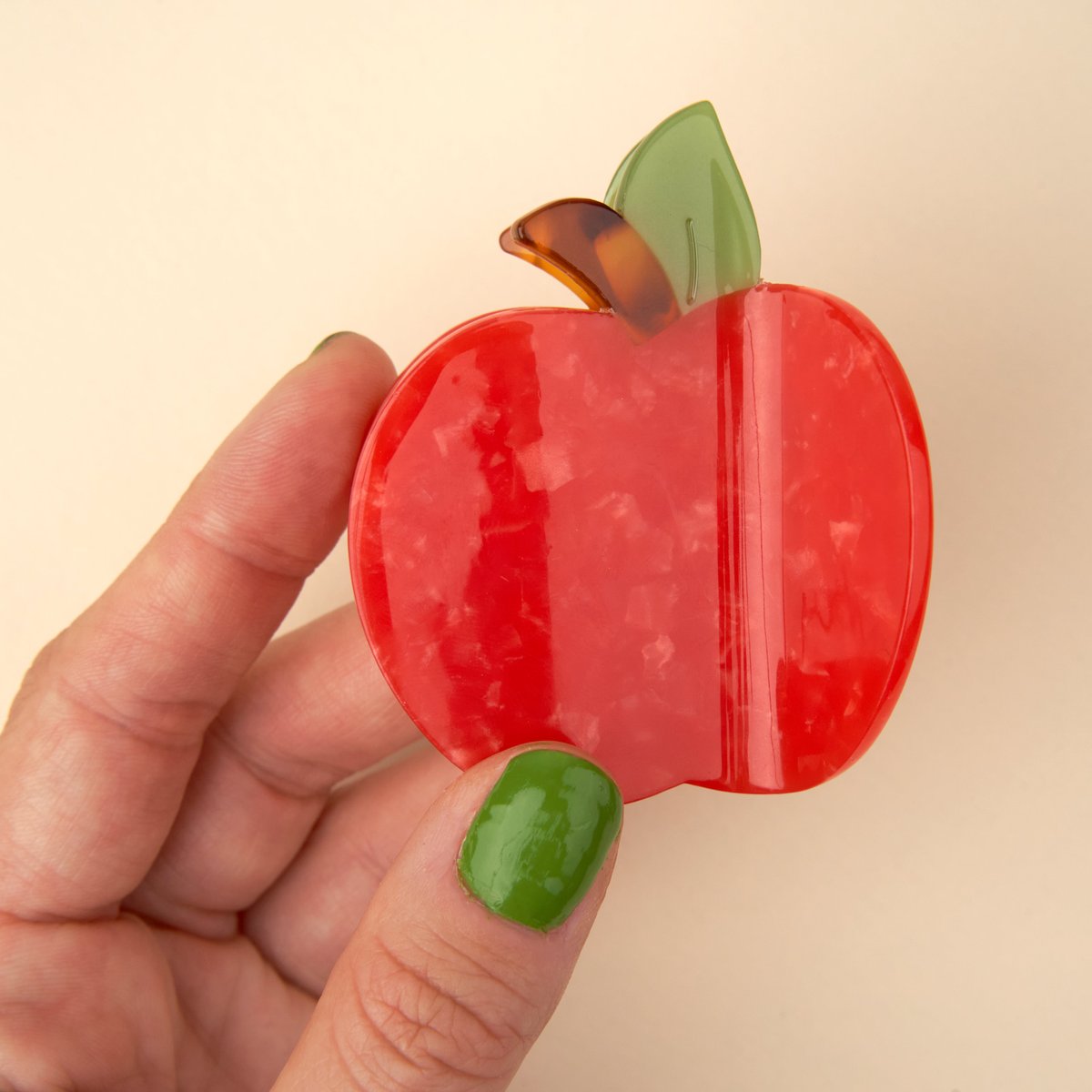 Pince à cheveux POMME rouge, COUCOU SUZETTE