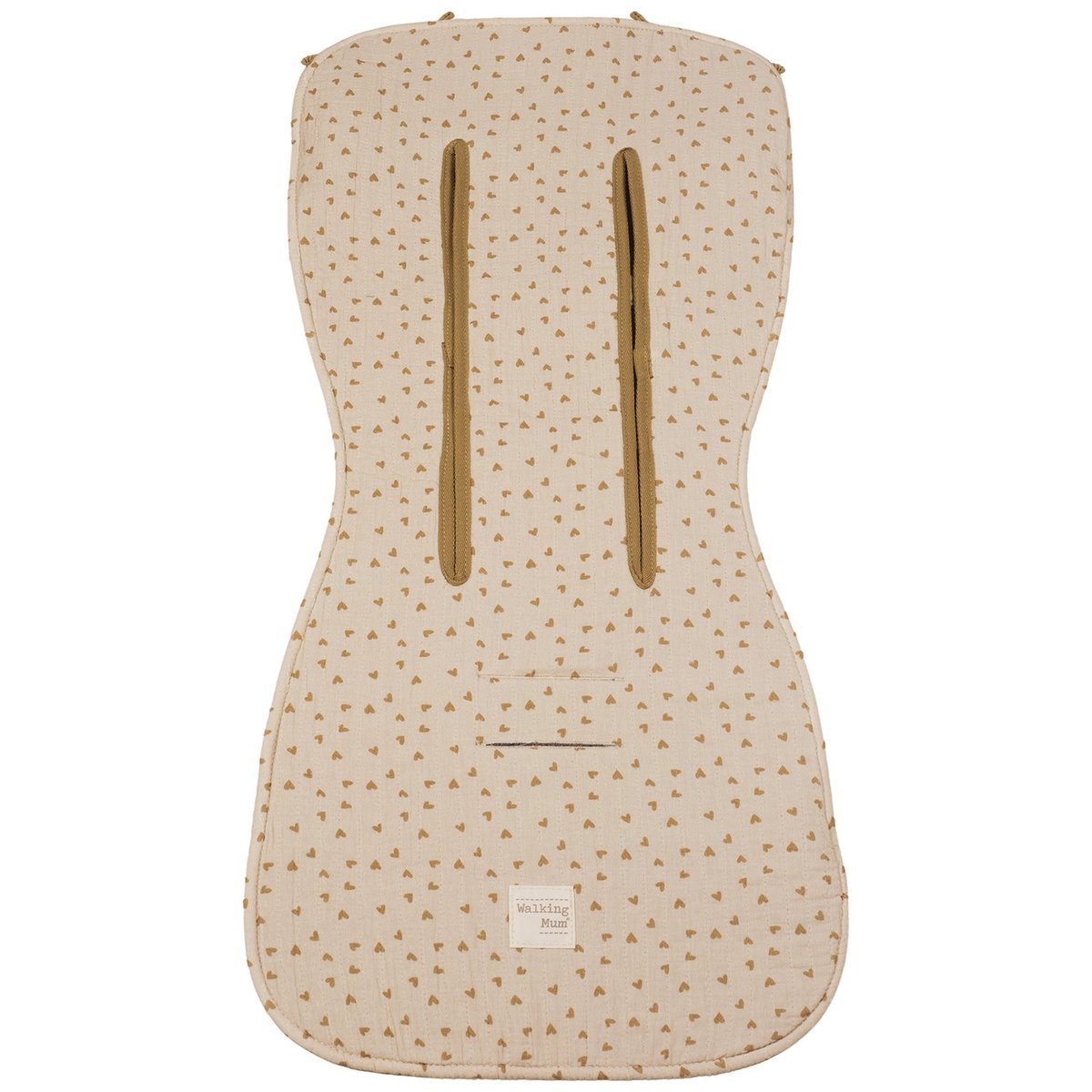 Assise pour poussette Coeurs beige, WALKING MUM