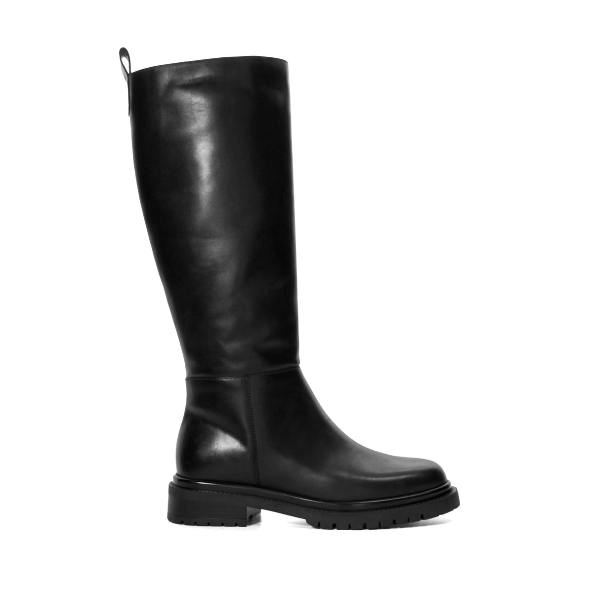 Bottes au genou en cuir épaisses - TILINGS black-leather, DUNE LONDON