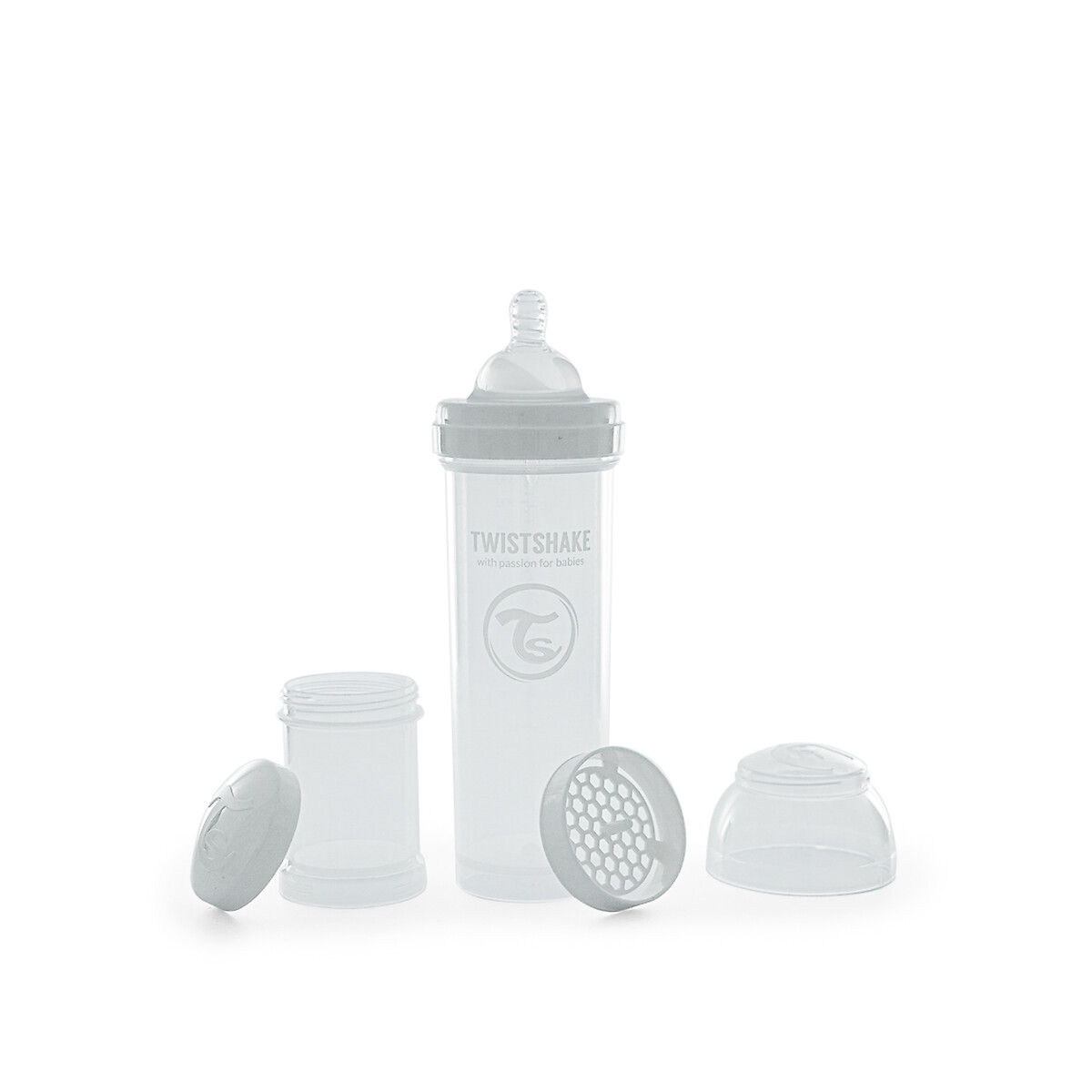 Biberão Anticólicas Twistshake 330ml, em lotes de 3 branco, TWISTSHAKE
